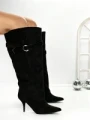 Cizme Dama cu Toc 6XKK5 BLACK | MEI