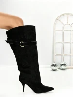 Cizme Dama cu Toc 6XKK5 BLACK | MEI