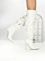 Cizme Dama cu Toc 6XKK10 WHITE | MEI