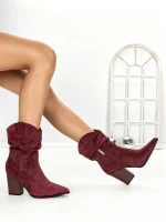Botine cu Toc Gros 6KV13 WINE | MEI