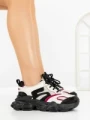 Pantofi Sport Dama din piele naturala Y5786 CREAM-RED | ADVANCER
