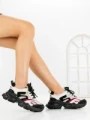Pantofi Sport Dama din piele naturala Y5786 CREAM-RED | ADVANCER