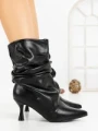 Botine cu Toc Subtire 6XKK8 BLACK | MEI