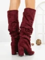 Cizme Dama cu Toc 6XKK11 WINE | MEI