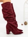 Cizme Dama cu Toc 6XKK11 WINE | MEI