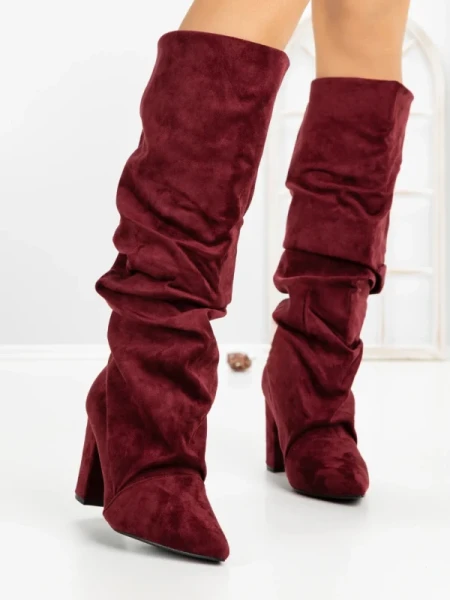 Cizme Dama cu Toc 6XKK11 WINE | MEI