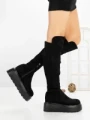 Cizme Dama cu Platforma 68WL26 BLACK | MEI