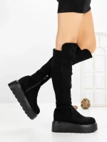 Cizme Dama cu Platforma 68WL26 BLACK | MEI