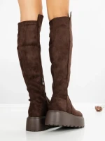 Cizme Dama cu Platforma 68WL26 DARK BROWN | MEI