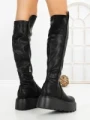 Cizme Dama cu Platforma 68WL26 BLACK | MEI