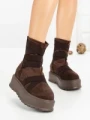 Ghete Dama cu Platforma 56WL1 DARK BROWN | MEI