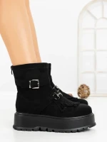 Ghete Dama cu Platforma 6ZP12 BLACK | MEI