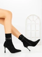 Botine cu Toc Subtire 6GS31 BLACK | MEI