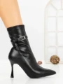 Botine cu Toc Subtire 6GS31 BLACK | MEI