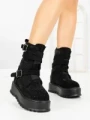 Ghete Dama cu Platforma 66WL19 BLACK | MEI