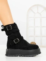 Ghete Dama cu Platforma 66WL19 BLACK | MEI