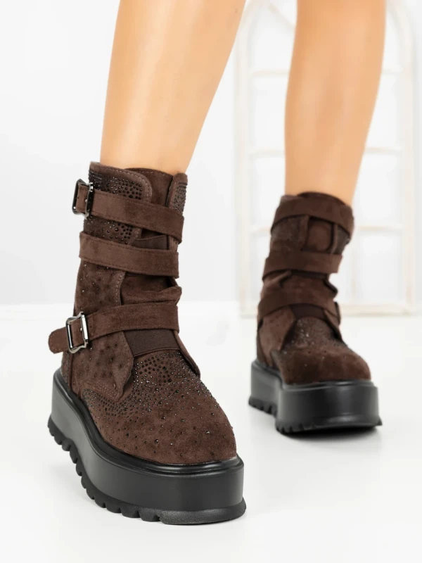 Ghete Dama cu Platforma 66WL19 BROWN | MEI