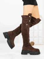 Cizme Dama cu Platforma 66WL32 BROWN | MEI