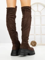 Cizme Dama cu Platforma 66WL32 BROWN | MEI