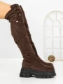 Cizme Dama cu Platforma 66WL32 BROWN | MEI