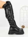 Cizme Dama cu Platforma 66WL32 BLACK | MEI