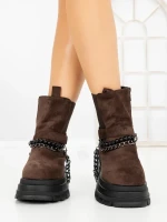 Ghete Dama cu Platforma 66WL33 DARK BROWN | MEI