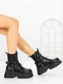 Ghete Dama cu Platforma 66WL33 BLACK | MEI
