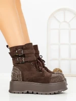 Ghete Dama cu Platforma 66WL30 BROWN | MEI