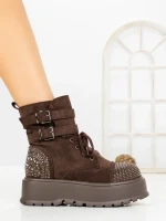 Ghete Dama cu Platforma 66WL30 BROWN | MEI