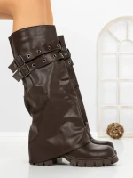 Cizme Dama cu Toc 67WL15 DARK BROWN | MEI