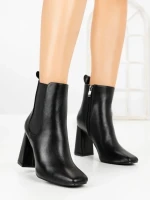 Botine cu Toc Gros V8-08 BLACK | VIVIRICH
