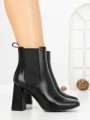Botine cu Toc Gros V8-08 BLACK | VIVIRICH