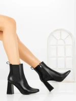 Botine cu Toc Gros V8-08 BLACK | VIVIRICH