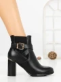 Botine cu Toc Gros J-55 BLACK | VIVIRICH