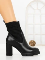 Botine cu Toc Gros W-37 BLACK | VIVIRICH