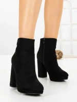 Botine cu Toc Gros VQ-370 BLACK | VIVIRICH