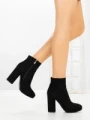 Botine cu Toc Gros VQ-370 BLACK | VIVIRICH