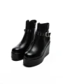 Ghete Dama cu Platforma K151-255 BLACK | ADVANCER