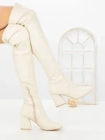 Cizme Dama cu Toc LQ-42 BEIGE | STEPHAN
