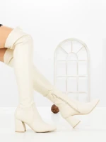 Cizme Dama cu Toc LQ-42 BEIGE | STEPHAN