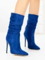 Botine cu Toc Subtire C-252 BLUE | STEPHAN