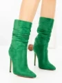 Botine cu Toc Subtire C-252 GREEN | STEPHAN