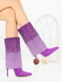 Botine cu Toc Subtire C-272 PURPLE | STEPHAN