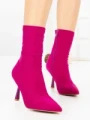 Botine cu Toc Subtire H-1 FUCHSIA | STEPHAN