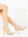 Botine cu Toc Subtire H-1 BEIGE | STEPHAN