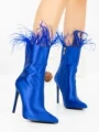 Botine cu Toc Subtire C-269 BLUE | STEPHAN