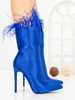 Botine cu Toc Subtire C-269 BLUE | STEPHAN