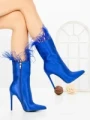 Botine cu Toc Subtire C-269 BLUE | STEPHAN