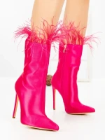 Botine cu Toc Subtire C-269 FUCHSIA | STEPHAN