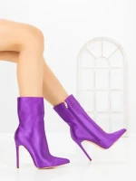 Botine cu Toc Subtire C-269 PURPLE | STEPHAN